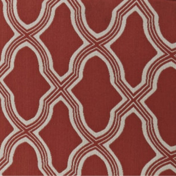 Ashley Throw Pillow, Red/Cream - Picture 3 of 3